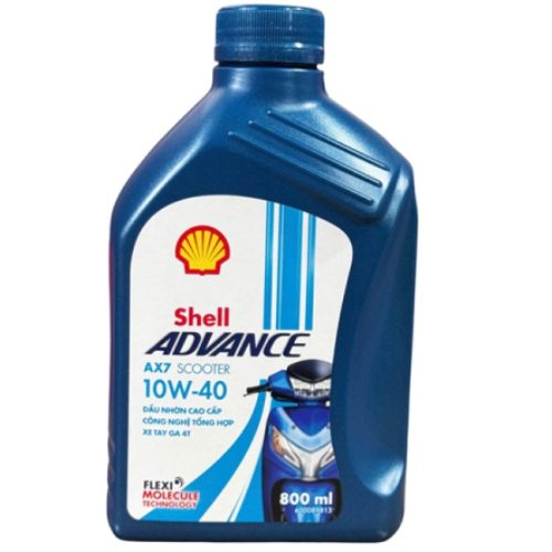 Nhớt Shell Advance AX7 Scooter 10W40 0.8L