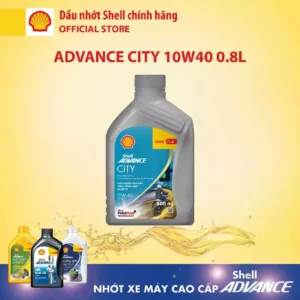 Nhớt Shell Advance City 10W40 0.8L – Nhớt xe tay ga tổng hợp 100% chính hãng