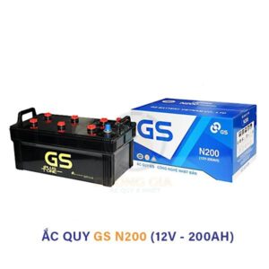 Ắc quy GS N200 12V 200Ah – Ắc quy nước tải nặng chính hãng cho xe bus, xe tải, tàu thuyền