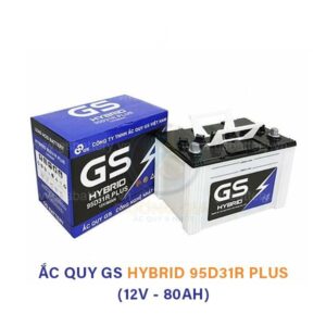 Ắc quy GS Hybrid 95D31R Plus 12V 80Ah – Ắc quy GS chính hãng