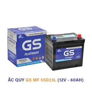 Ắc quy GS 55D23L 12V 60Ah – Ắc quy khô chính hãng