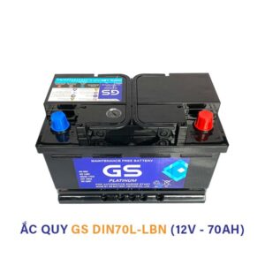 Ắc quy GS DIN70L 12V 70Ah – Ắc quy khô chính hãng