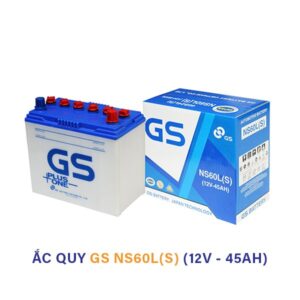 Ắc quy GS NS60LS 12V 45Ah – Ắc quy nước chính hãng cho Honda Civic, CR-V, Toyota Vios, Innova