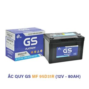 Ắc quy GS 95D31R 12V 80Ah – Ắc quy khô chính hãng